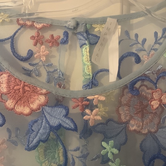 SOLD - Imperial Pastel Embroidered A-Line Dress - Picture 5 of 9